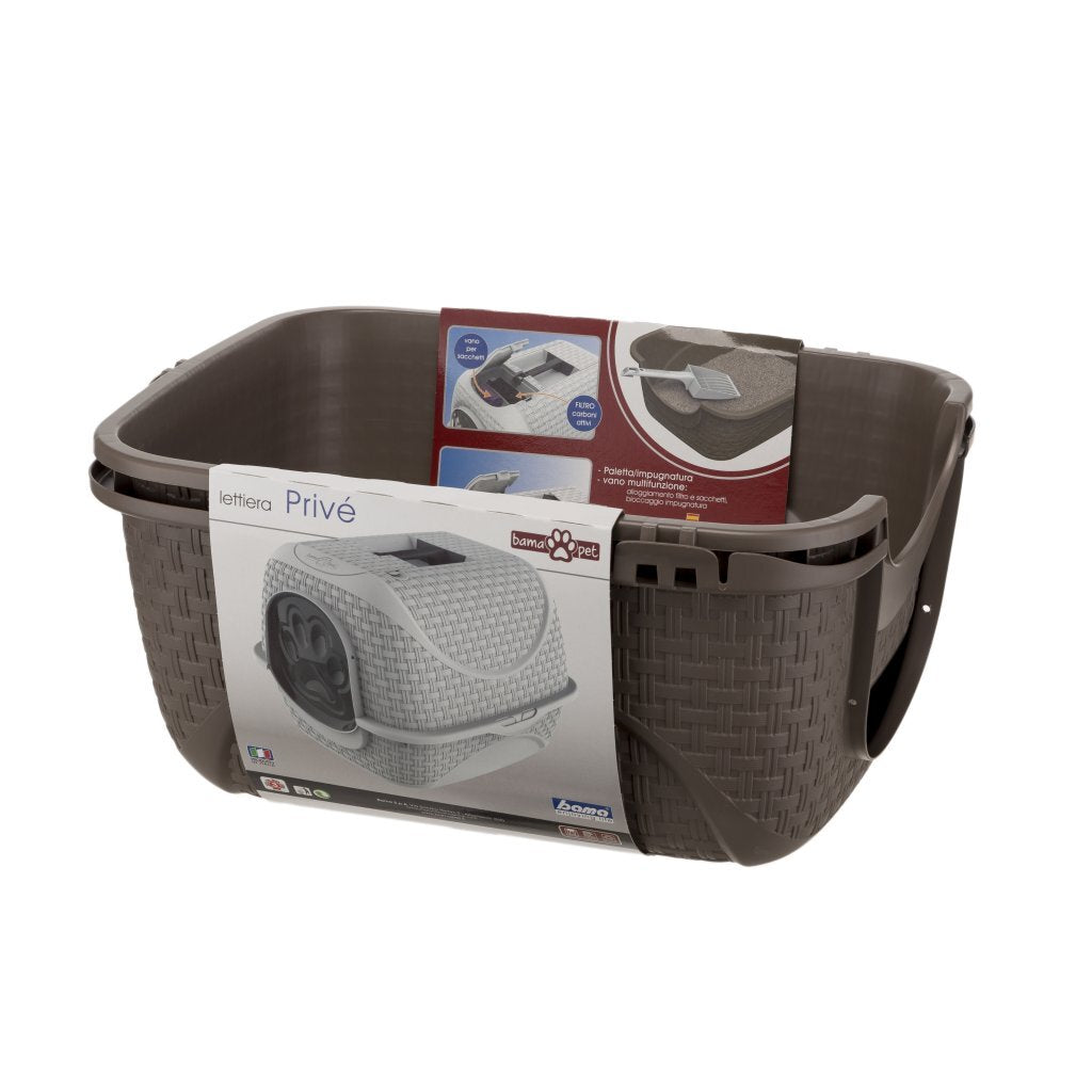 Bama pet kattenbak 41.8x50.5x39.6 cm taupe