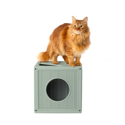 Bama pet qublo katten kubus 35x35x35 cm sagegroen