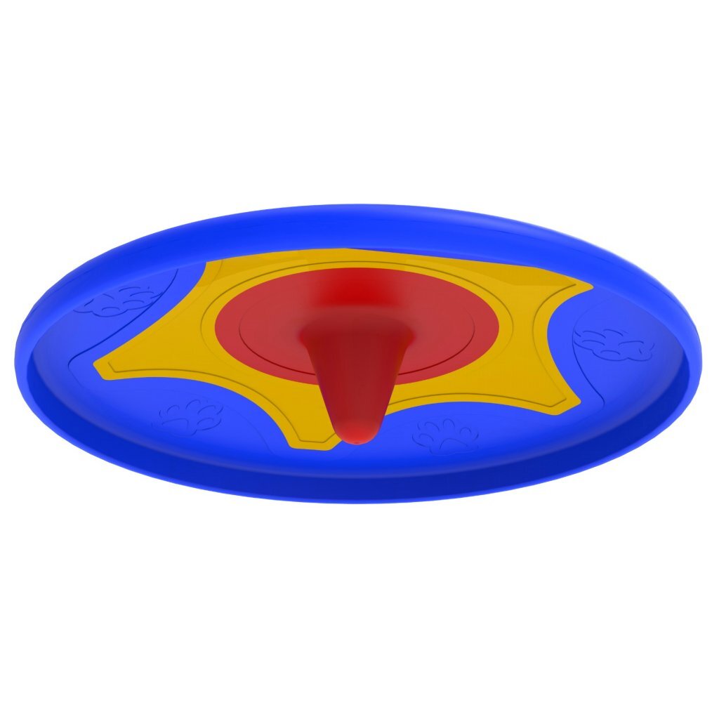 Bama pet trotto disk hondenspeelgoed 24.5x4.5 cm blauw geel rood