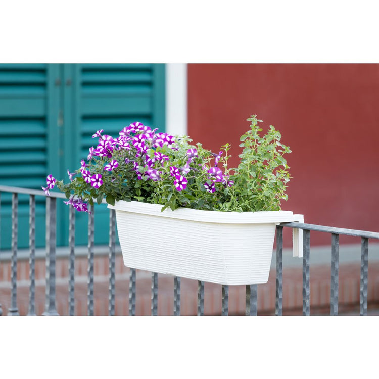 Bama fioriera bloem-balkonbak 60x20x18.5 cm wit