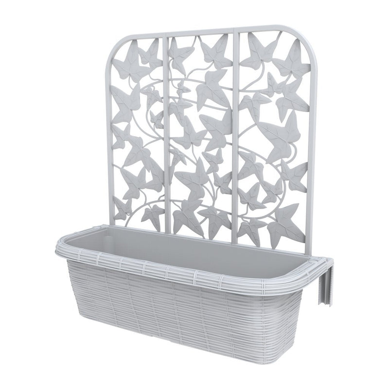 Bama fioriera bloem-balkonbakken privacy 60x22x64 cm 2 stuks wit