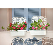 Bama fioriera bloem-balkonbakken privacy 60x22x64 cm 2 stuks wit - afbeelding 2