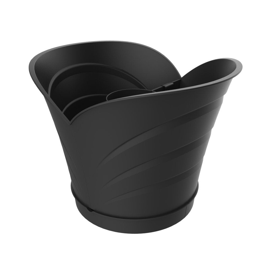 Bama tulipano bloempot 5l 34.5x19x30 cm 4 stuks antraciet