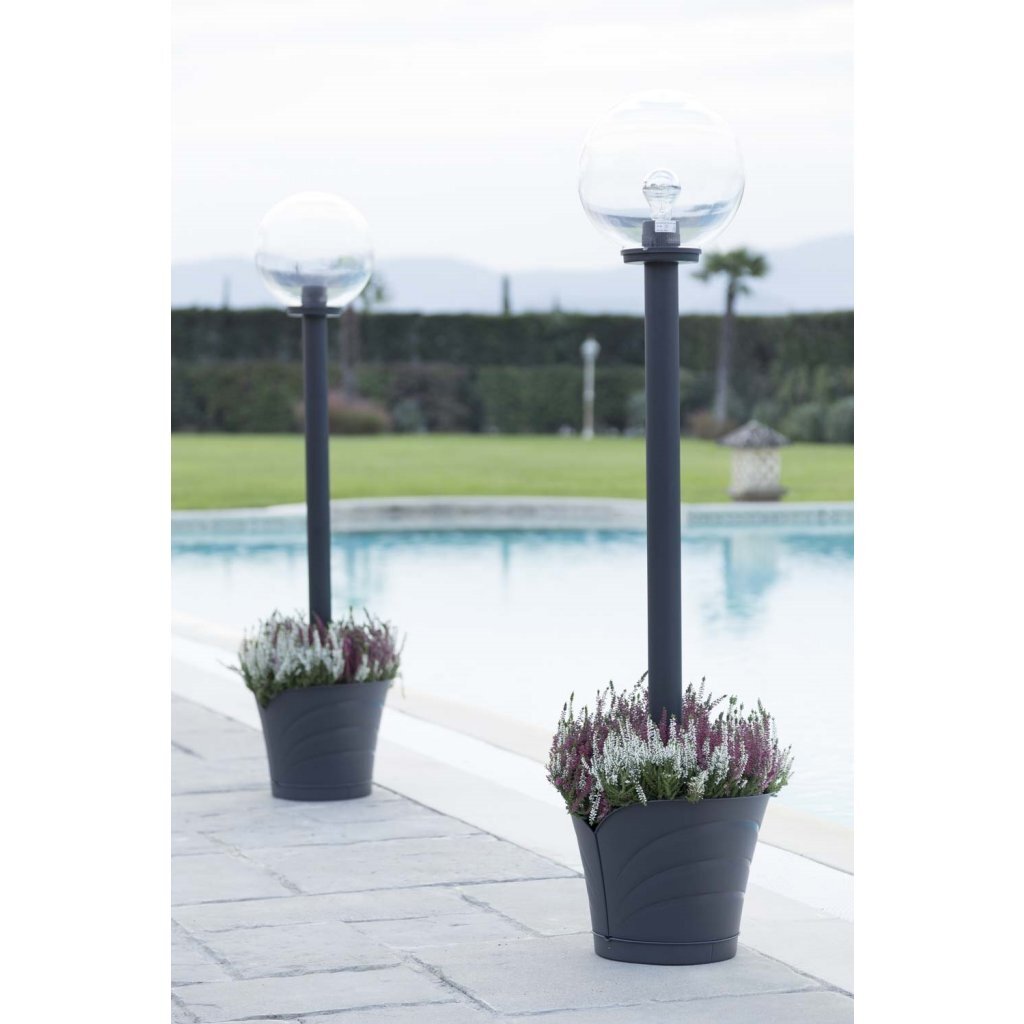 Bama tulipano bloempot 5l 34.5x19x30 cm 4 stuks antraciet