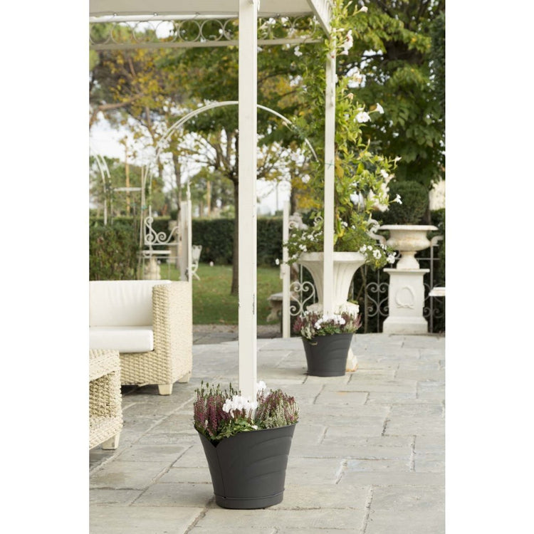 Bama tulipano bloempot 5l 34.5x19x30 cm 4 stuks antraciet