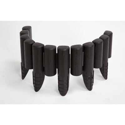 Bama tuin modulaire rand imitatiehout 38.5x15 cm 6 stuks bruin