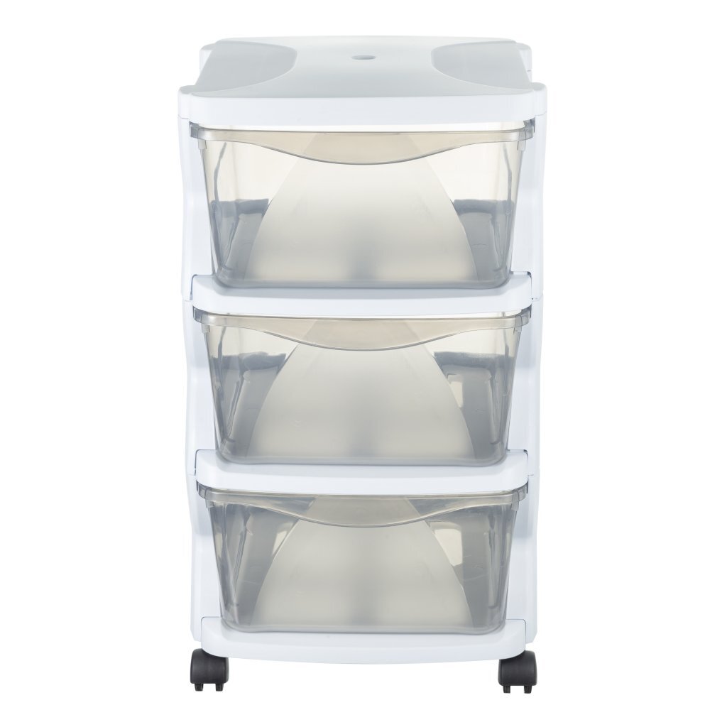 Bama insieme ladesysteem met wieltjes 3 laden 36x40x62 cm wit transparant