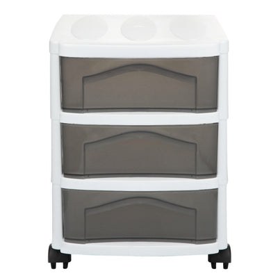 Bama big hobby ladesysteem met 3 laden 30x30x40 cm wit grijs