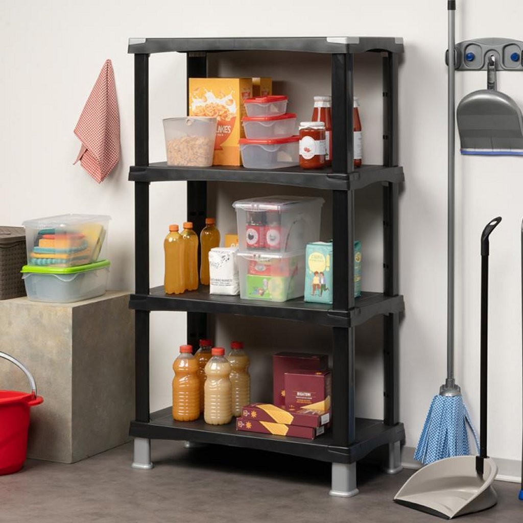 Bama futuro opbergsysteem 4 planken 80x40x137 cm zwart