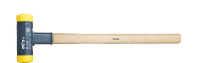 Wiha kunststof hamer terugslagloos | met hickorysteel | rond-slagkop | 165 mm | 60 mm - 2098 - 02098