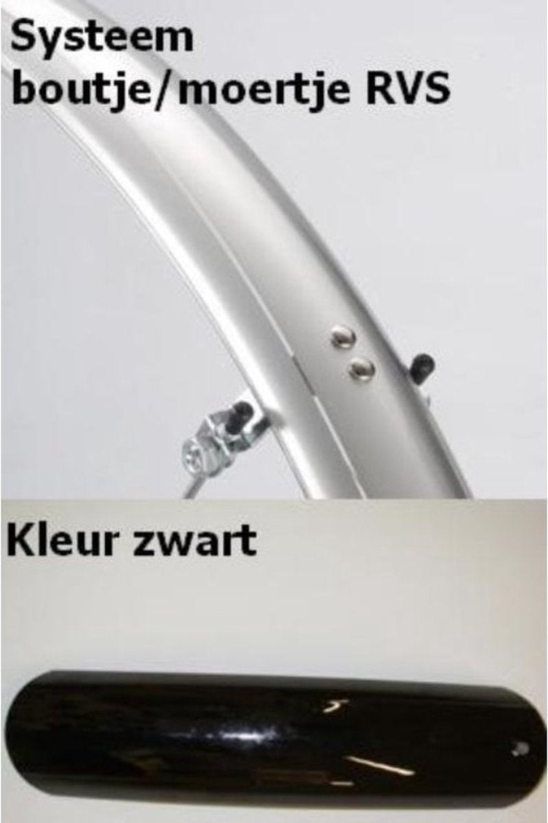 Eurofender Spatbordset elegance 58mm 26 zwart