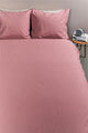 Ambiante cotton uni dekbedovertrek - effen - lits-jumeaux - 240x200 220 cm - roze