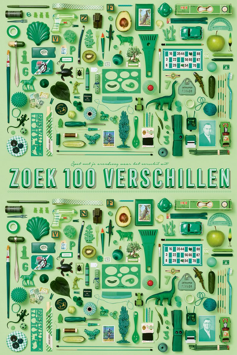 Stratier xl spelposter - zoek 100 verschillen (groen) - spel