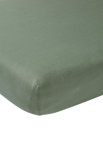 Meyco baby uni hoeslaken juniorbed - forest green - 70x140 150cm