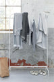 Vtwonen groove - handdoek - set van 3 - 60x110 cm - antraciet