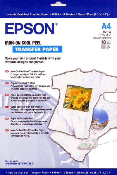 Epson iron-on-transfer paper - a4 - 10 vellen