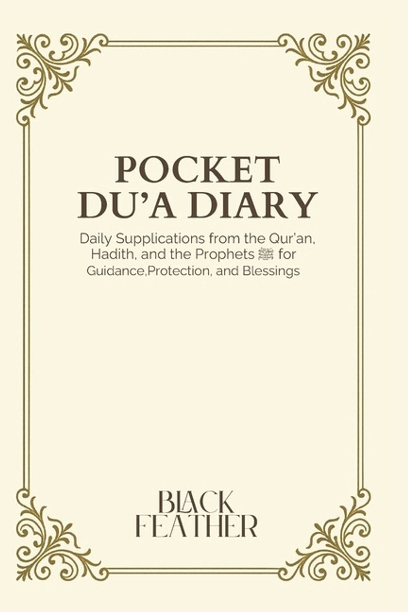 black feather pocket du'a diary - dagboek