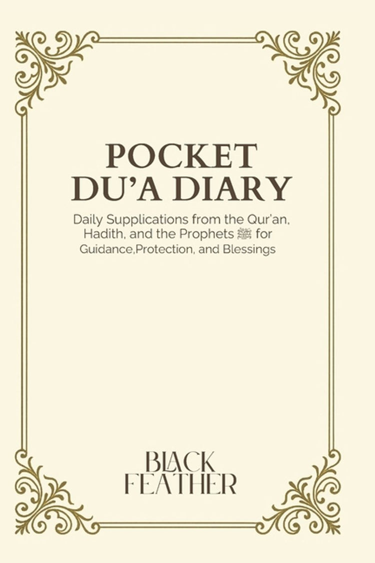 black feather pocket du'a diary - dagboek