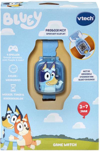 Vtech bluey learning watch - orginele stemmen van bluey bingo - educatief speelgoed - speel spelletjes - leer klokkijken - vanaf 3 tot 7 jaar
