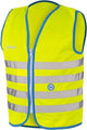 Wowow veiligheidshesje kind met rits en 1150 - fun fietsjas - maat l - unisex - geel blauw zilver