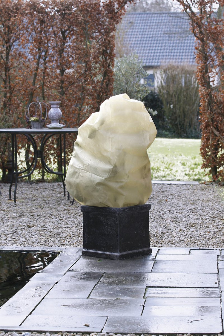 Nature - winterhoes - h150 x ø75cm (2 stuks) - beige - afdekhoes - met aantrekkoord