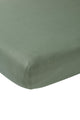 Meyco baby uni hoeslaken ledikant - forest green - 60x120cm