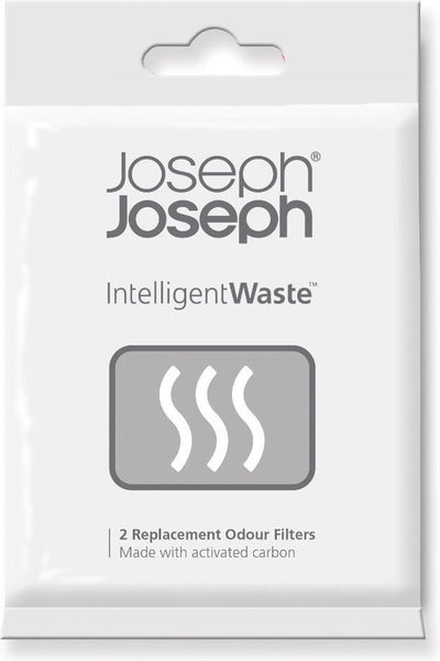 Joseph joseph vervangende geurfilters intelligent waste – actieve koolstoffilters voor totem, titan stack afvalsystemen - 2 pack