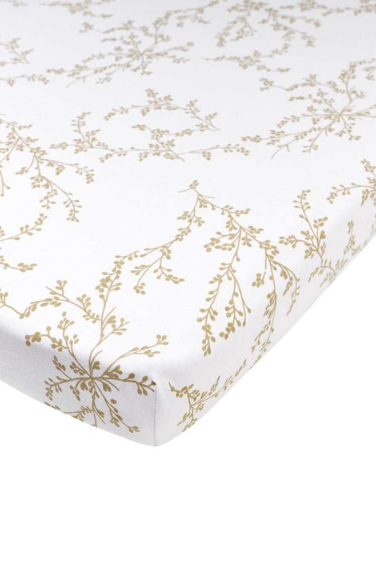 Meyco baby branches hoeslaken boxmatras - sand - 75x95cm