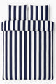 Vtwonen - vertical stripe dekbedovertrek - lits-jumeaux - 240x200 220cm - marineblauw