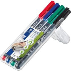 Permanente ohp markers staedtler lumocolor 4-pack 0.6 mm