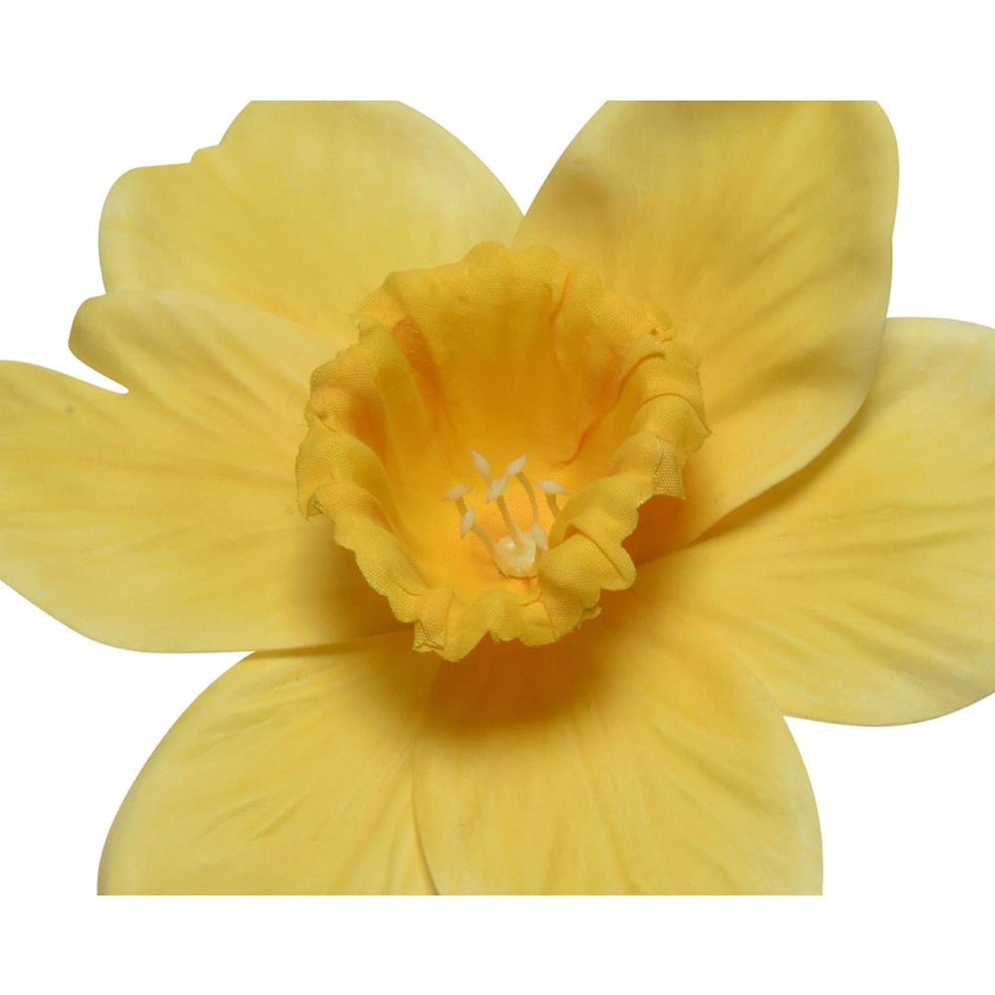 Decoris kunstbloem narcis polyester 11x11x39cm geel wit 2 assorti