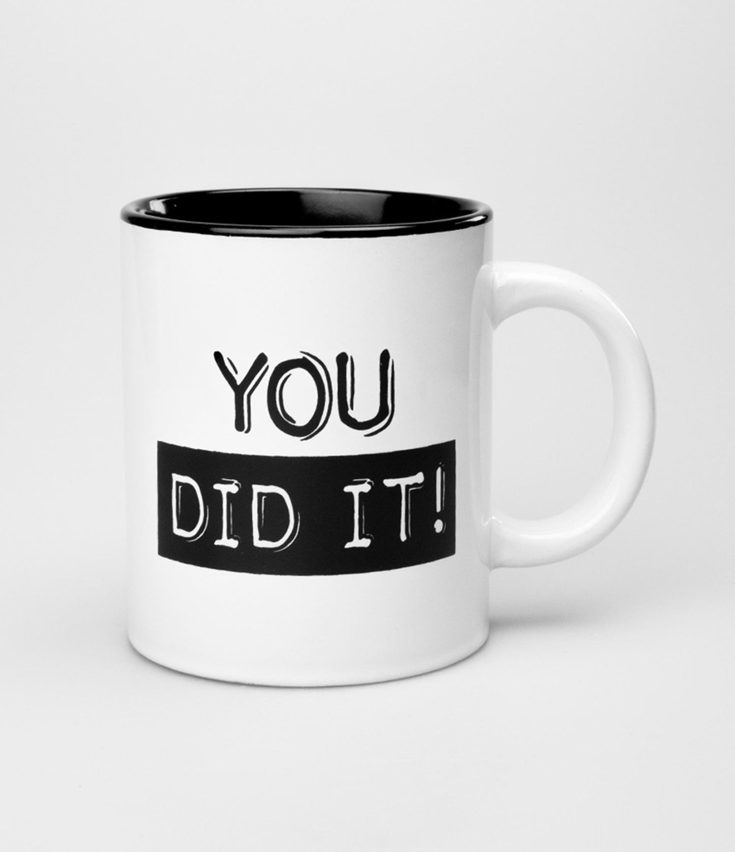 Paperdreams black white mok - you did it-white