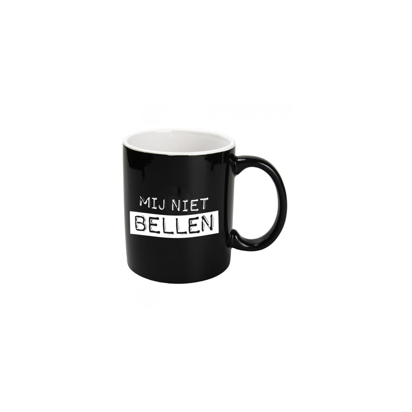 Paperdreams zwart wit mug - mij niet bellen - keramiek 400ml