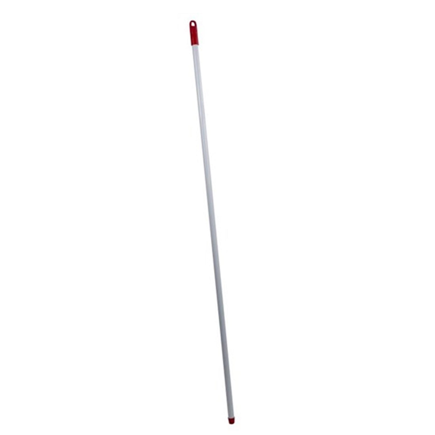 Luva bezemsteel metaal wit 140cm met schroefdraad