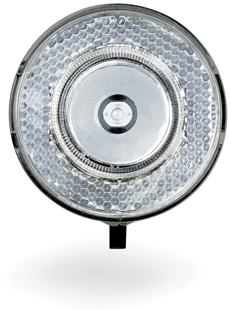 koplamp 706-B Retro 15 lux led batterij chroomzwart