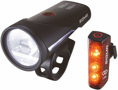 Verlichtingset Sigma Aura 100 USB koplamp + Blaze Link achterlicht