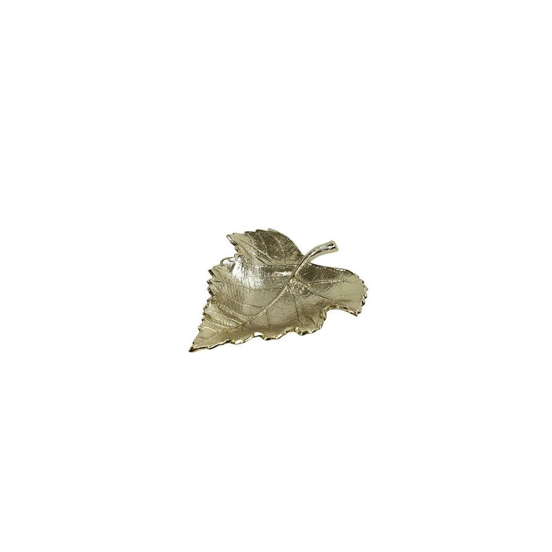 Countryfield schaal blad goud metaal 15,5x20x4cm