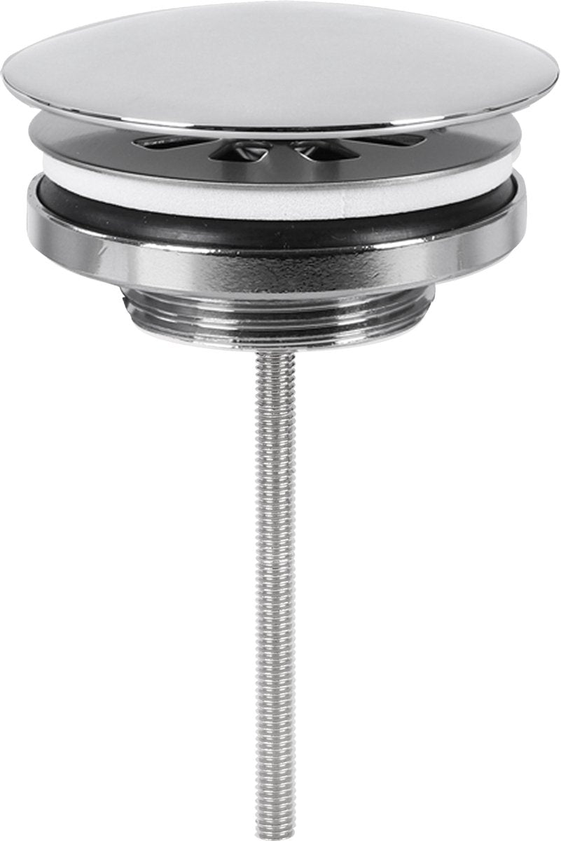 Differnz afvoerplug chroom â€“ always open â€“ ã˜ 72 mm â€“ met schroef