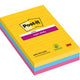 Post-it super sticky notes 101x152 mm geel blauw roze