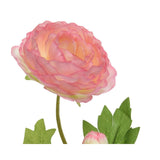 Decoris kunstbloem ranonkel blooem met knopje polyester 8x10x57cm zacht roze - afbeelding 2