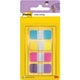 Post-it ® index strong, draagbare set, turkoois, geel, roze, paars, 15,8 x 38,1 mm, 10 tabs kleur, 4 kleuren dispenser