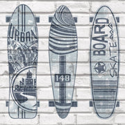 Noordwand Urban Friends Coffee Behang surfplanken blauw en wit - afbeelding 1