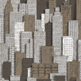 Noordwand behang urban friends coffee city apartments wit en goud - afbeelding 1