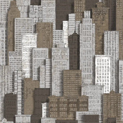 Noordwand behang urban friends coffee city apartments wit en goud