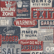 Noordwand behang urban friends coffee billboards small blauw en rood - afbeelding 1