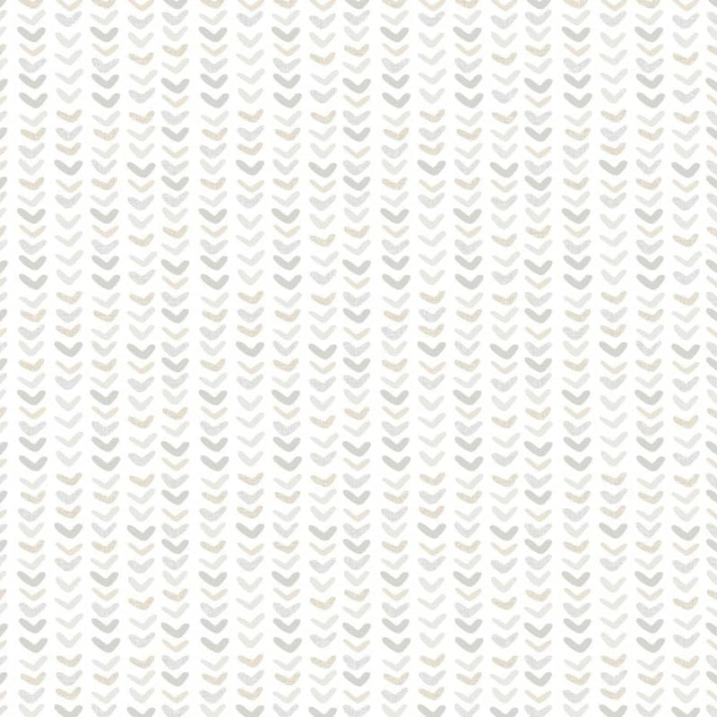 Noordwand behang mondo baby small harts wit en grijs