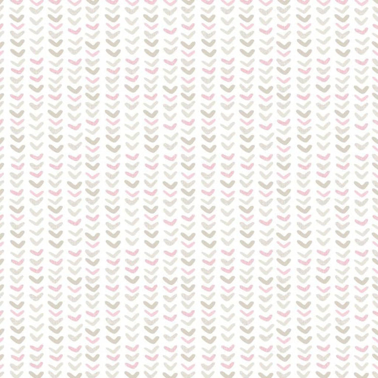 Noordwand Noordwand Behang baby Small Harts wit en roze