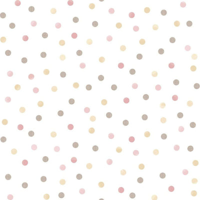 Noordwand behang mondo baby confetti dots roze wit bruin