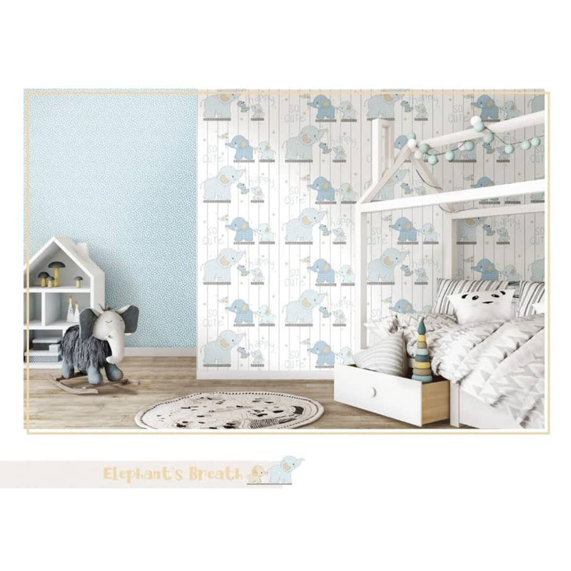Noordwand behang mondo baby little dots blauw en wit