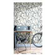 Noordwand behang friends coffee words and letters blauw en metallic - afbeelding 1
